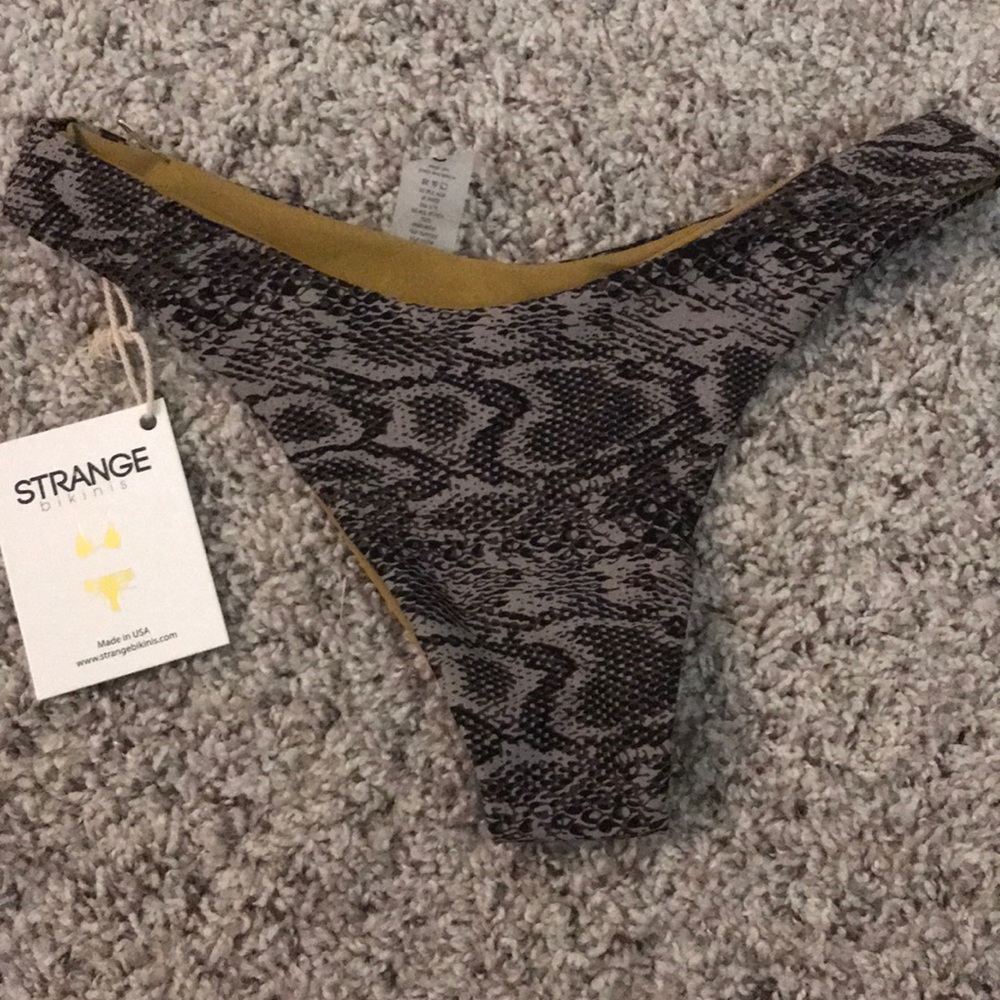 Strange thong bikini bottom